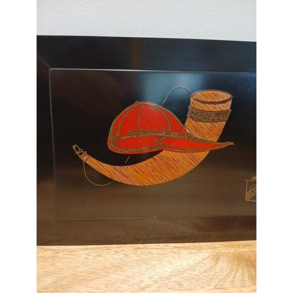 Couroc's‎ New Chest Couroc of Monterey California Box Decor Black Hinged Jewelry